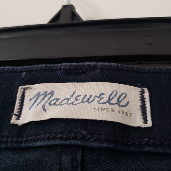 Madewell Skinny Skinny Dark Wash Jeans Low Rise Ankle Zips 25 - Picture 6 of 10